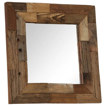 Mirror Solid Reclaimed Wood 50x50 cm - OLBRIT
