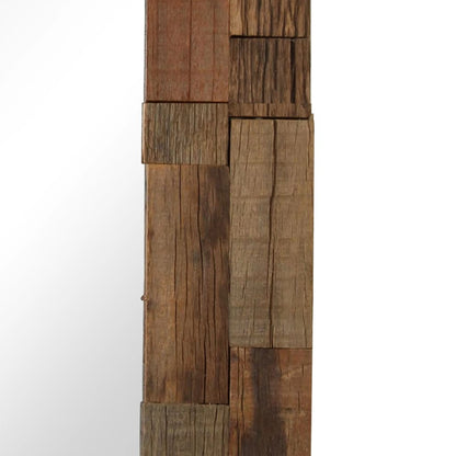 Mirror Solid Reclaimed Wood 50x50 cm - OLBRIT