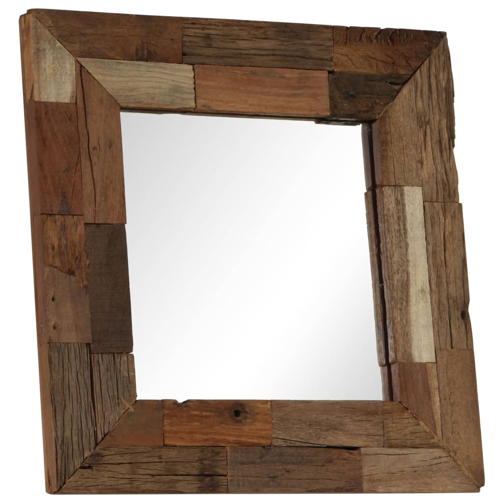 Mirror Solid Reclaimed Wood 50x50 cm - OLBRIT