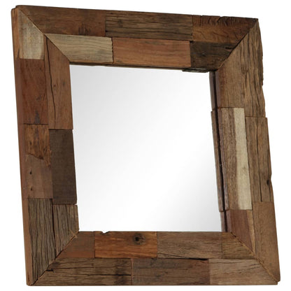 Mirror Solid Reclaimed Wood 50x50 cm - OLBRIT