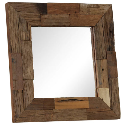 Mirror Solid Reclaimed Wood 50x50 cm - OLBRIT