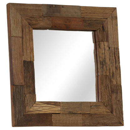 Mirror Solid Reclaimed Wood 50x50 cm - OLBRIT