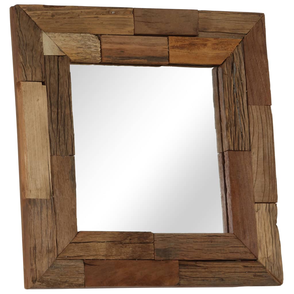 Mirror Solid Reclaimed Wood 50x50 cm - OLBRIT