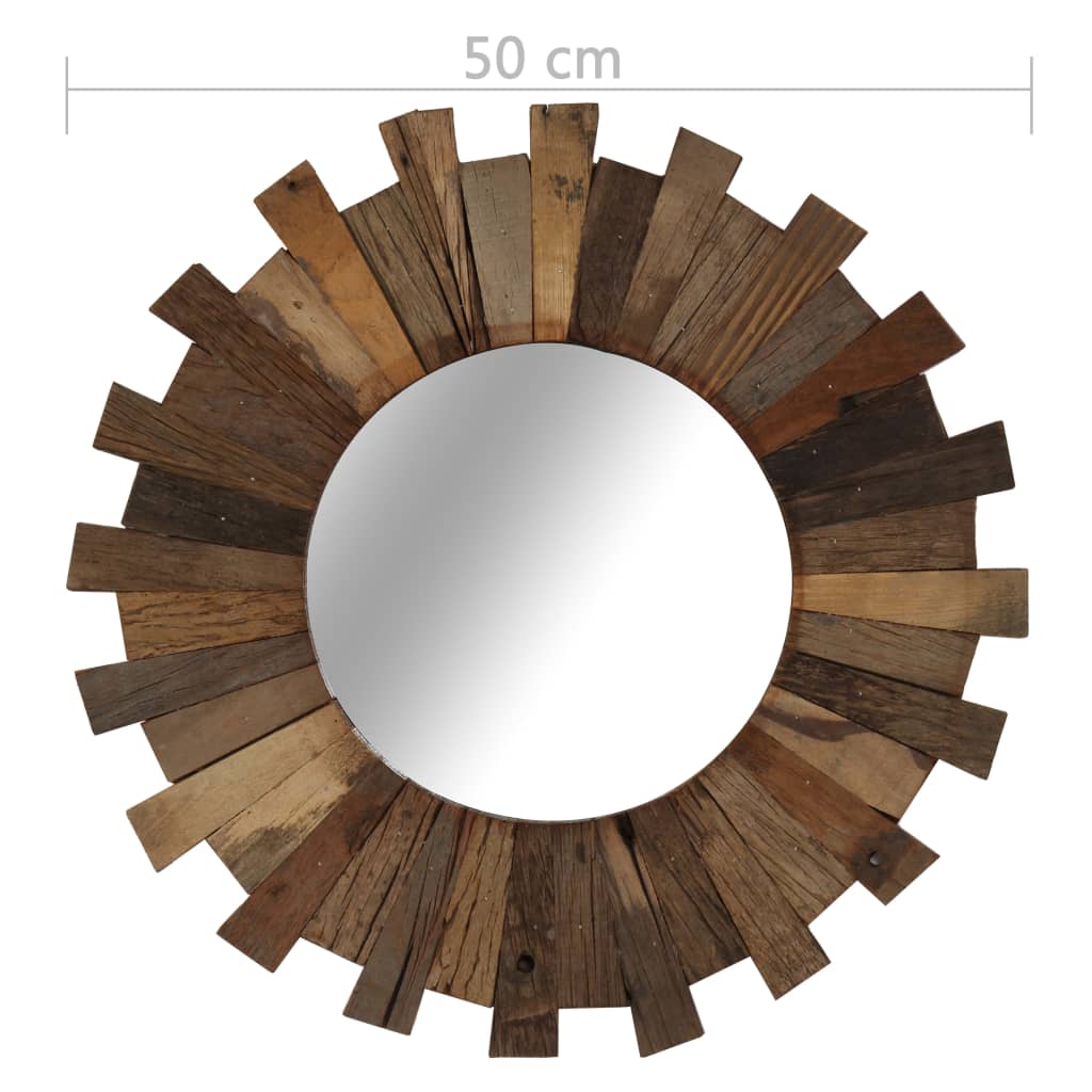 Wall Mirror Solid Reclaimed Wood 50 cm - OLBRIT