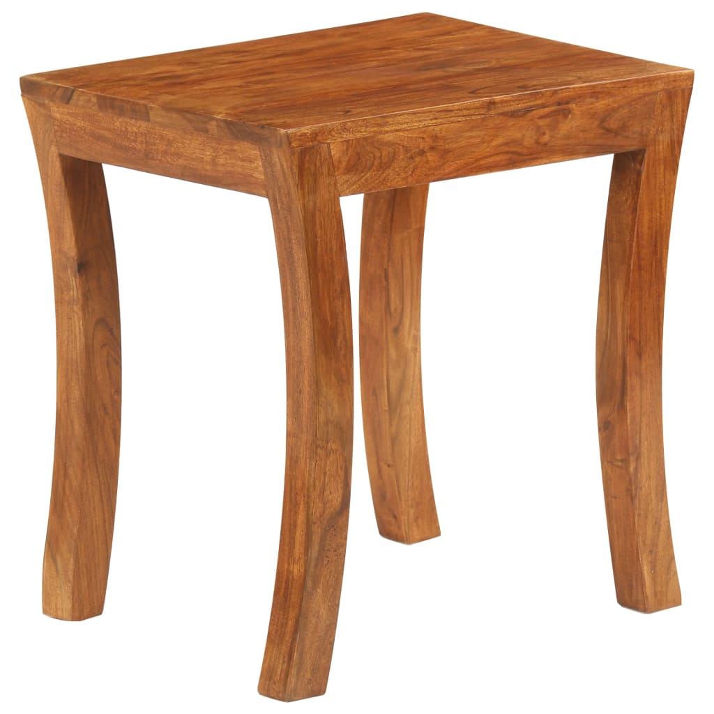 Nesting Table Set 3 Pieces Solid Acacia Wood 50x35x50 cm Brown - OLBRIT