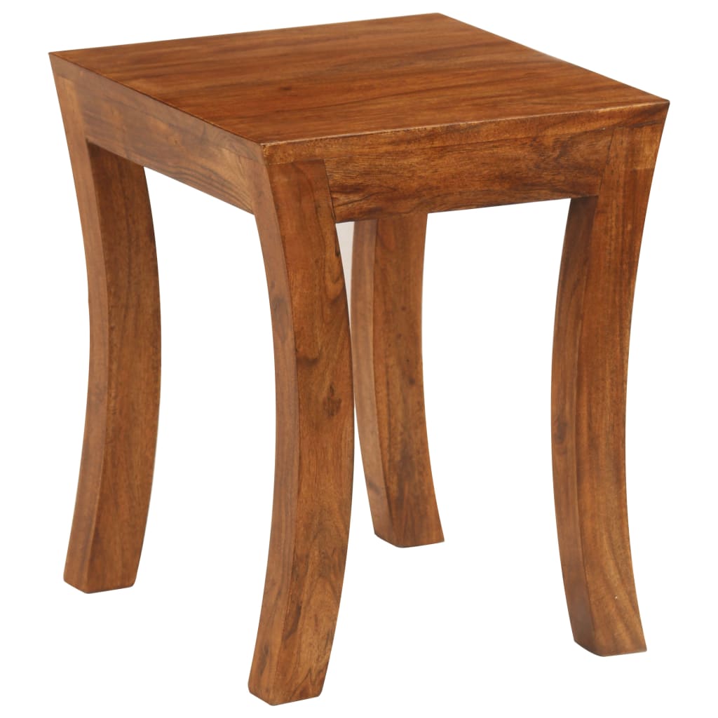 Nesting Table Set 3 Pieces Solid Acacia Wood 50x35x50 cm Brown - OLBRIT