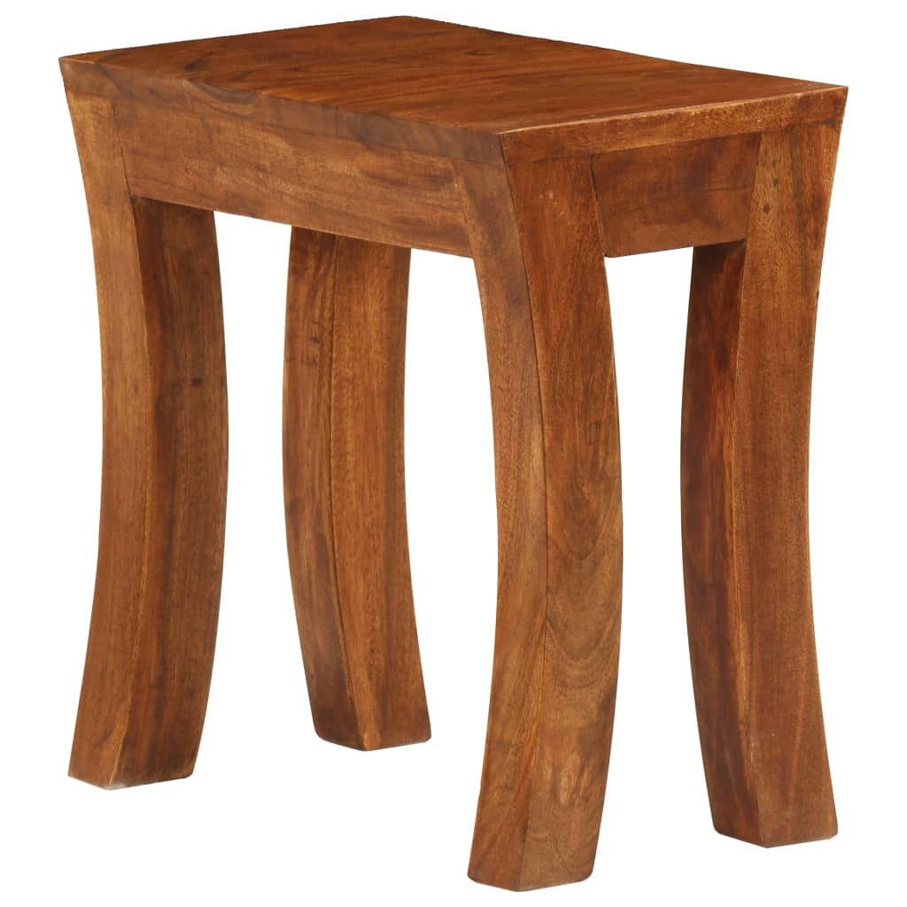 Nesting Table Set 3 Pieces Solid Acacia Wood 50x35x50 cm Brown - OLBRIT