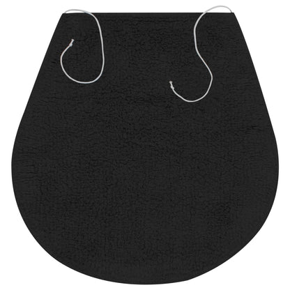 Bathroom Mat Set 3 Pieces Fabric Anthracite - OLBRIT