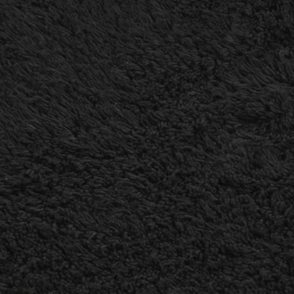 Bathroom Mat Set 3 Pieces Fabric Anthracite - OLBRIT