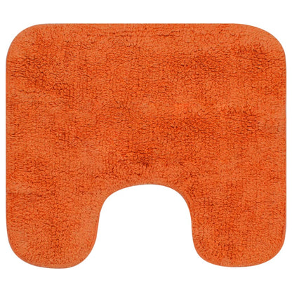 Bathroom Mat Set 3 Pieces Fabric Orange - OLBRIT