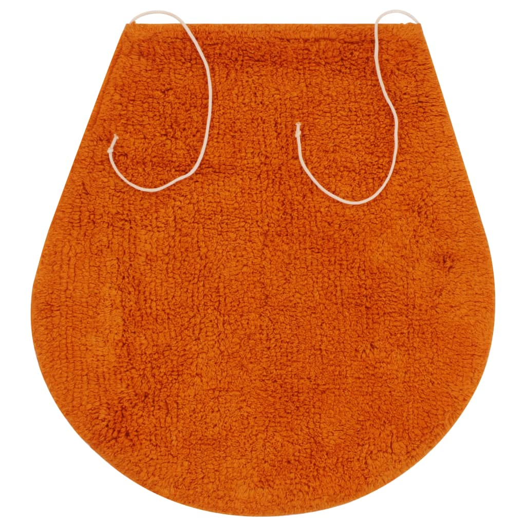 Bathroom Mat Set 3 Pieces Fabric Orange - OLBRIT