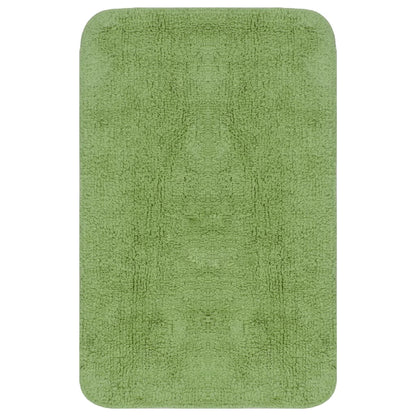 Bathroom Mat Set 2 Pieces Fabric Green - OLBRIT