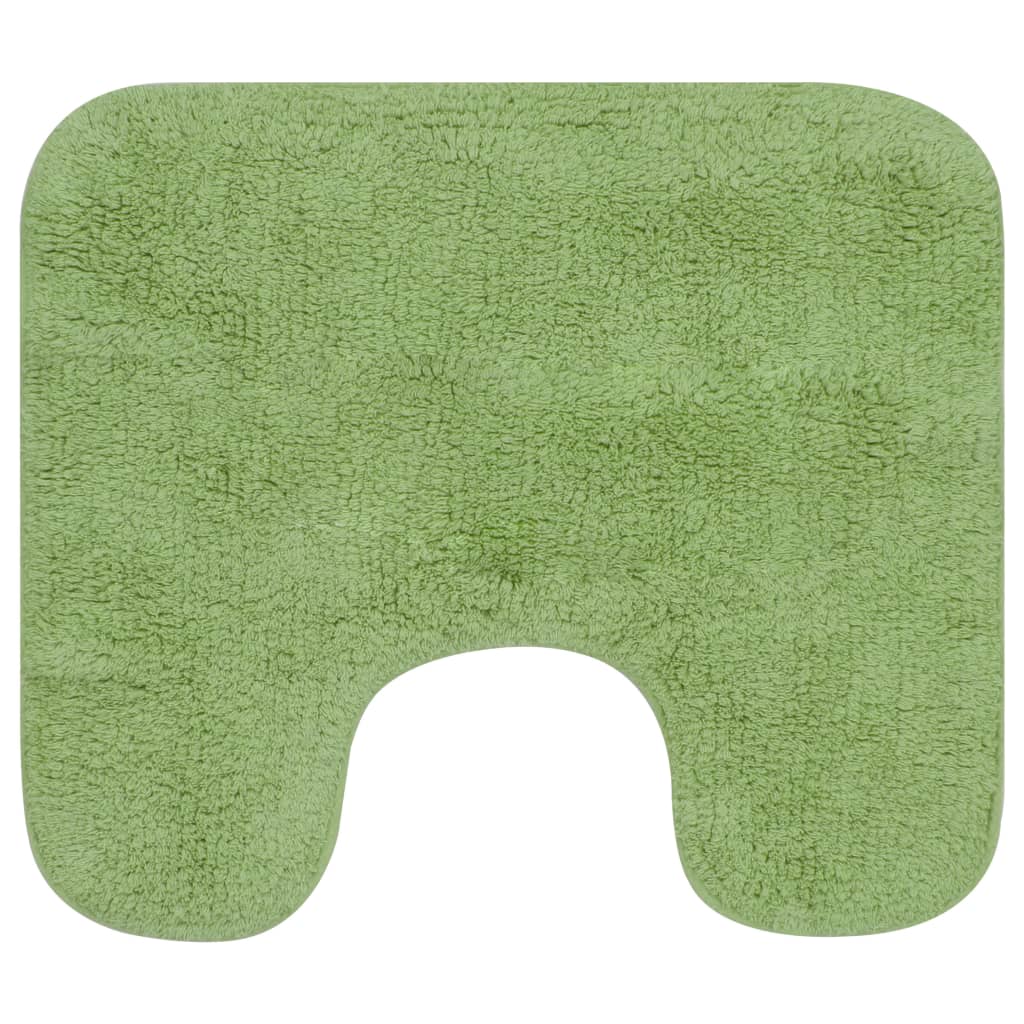 Bathroom Mat Set 2 Pieces Fabric Green - OLBRIT