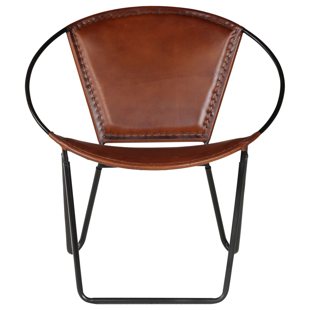 Chair Brown Real Leather - OLBRIT
