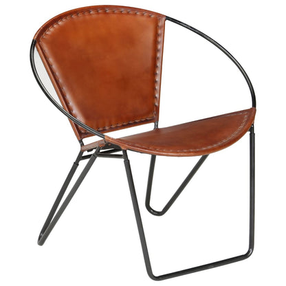 Chair Brown Real Leather - OLBRIT