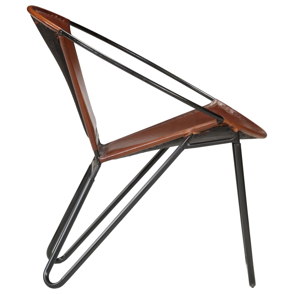 Chair Brown Real Leather - OLBRIT