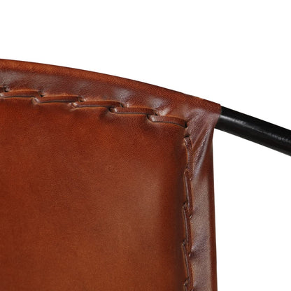 Chair Brown Real Leather - OLBRIT
