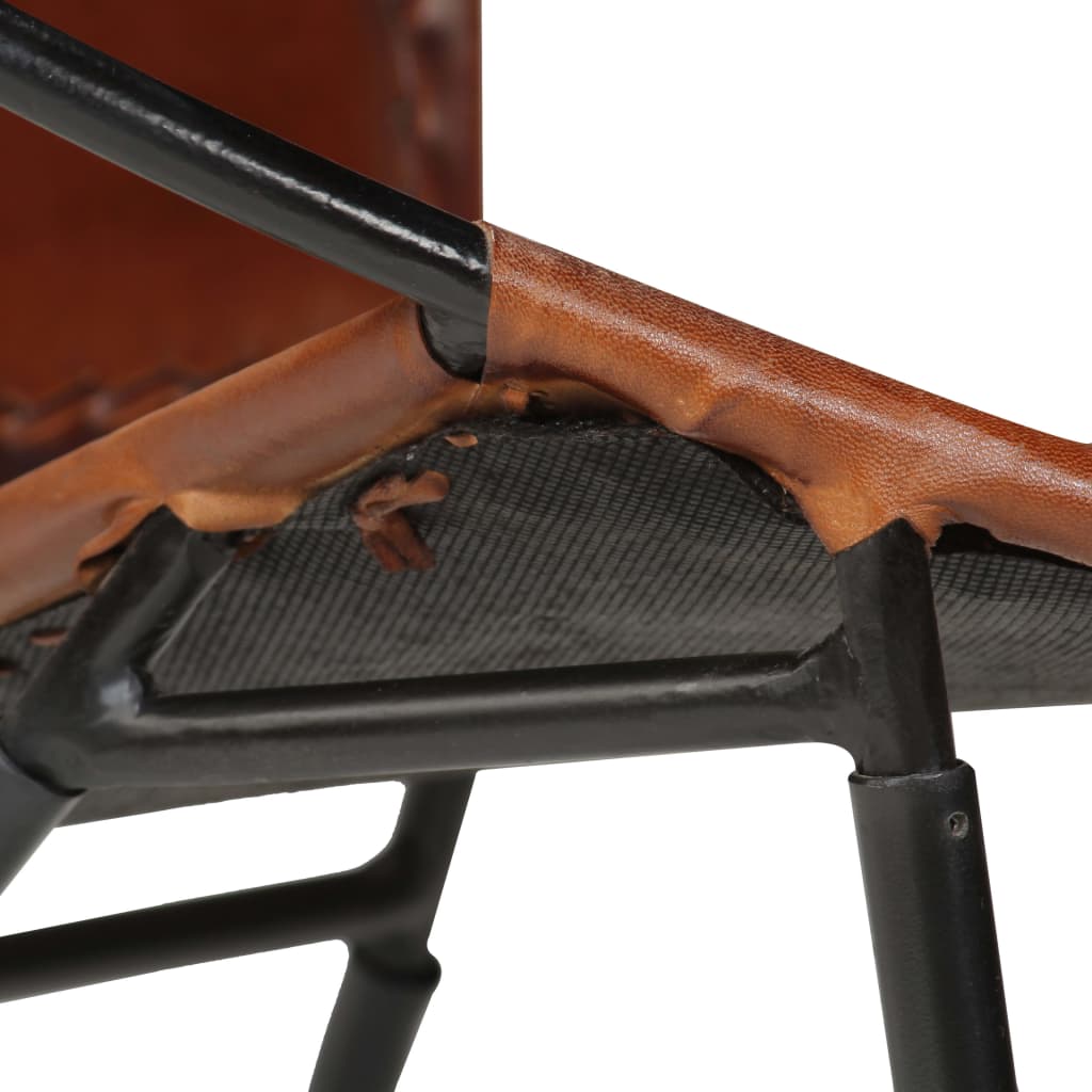 Chair Brown Real Leather - OLBRIT