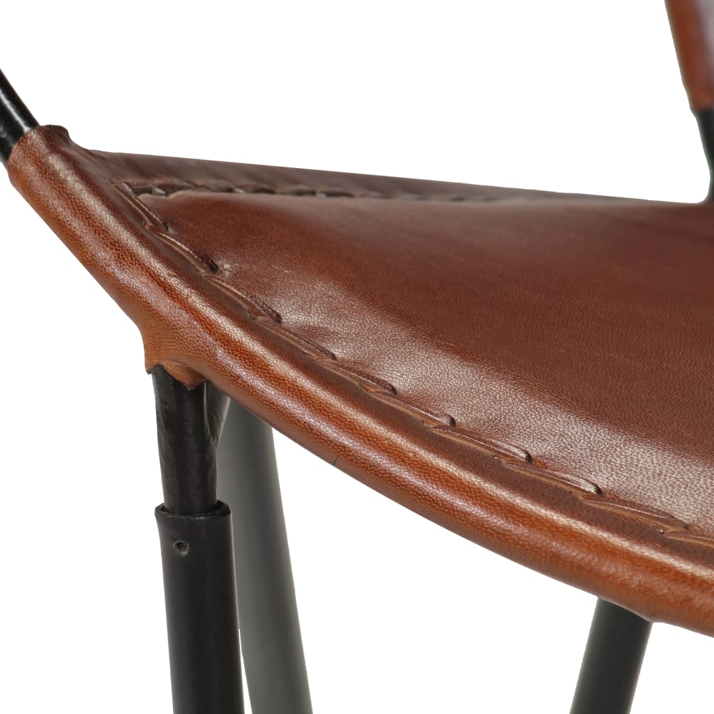 Chair Brown Real Leather - OLBRIT