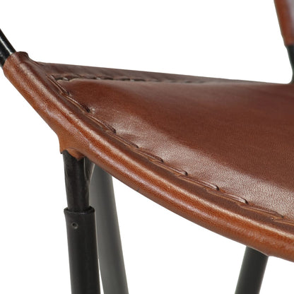 Chair Brown Real Leather - OLBRIT