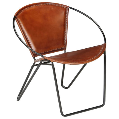 Chair Brown Real Leather - OLBRIT