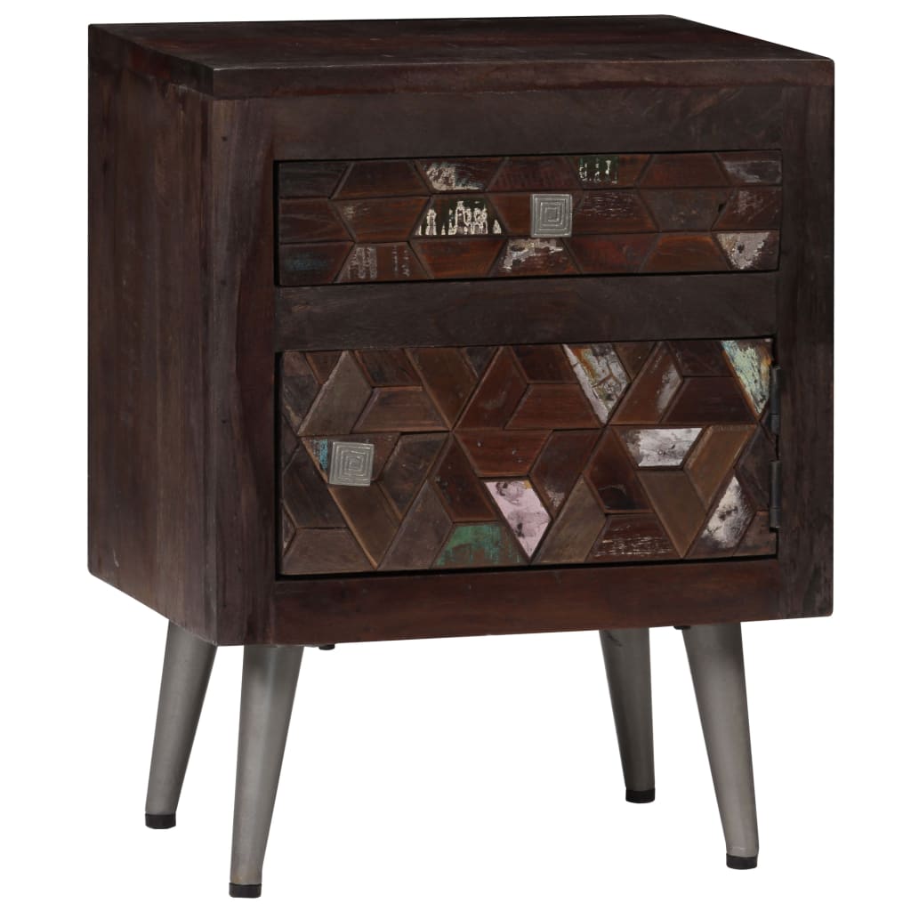 Bedside Cabinet Solid Reclaimed Wood 40x30x50 cm - OLBRIT