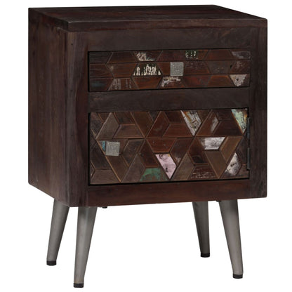 Bedside Cabinet Solid Reclaimed Wood 40x30x50 cm - OLBRIT