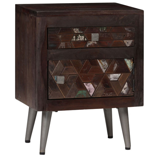 Bedside Cabinet Solid Reclaimed Wood 40x30x50 cm - OLBRIT