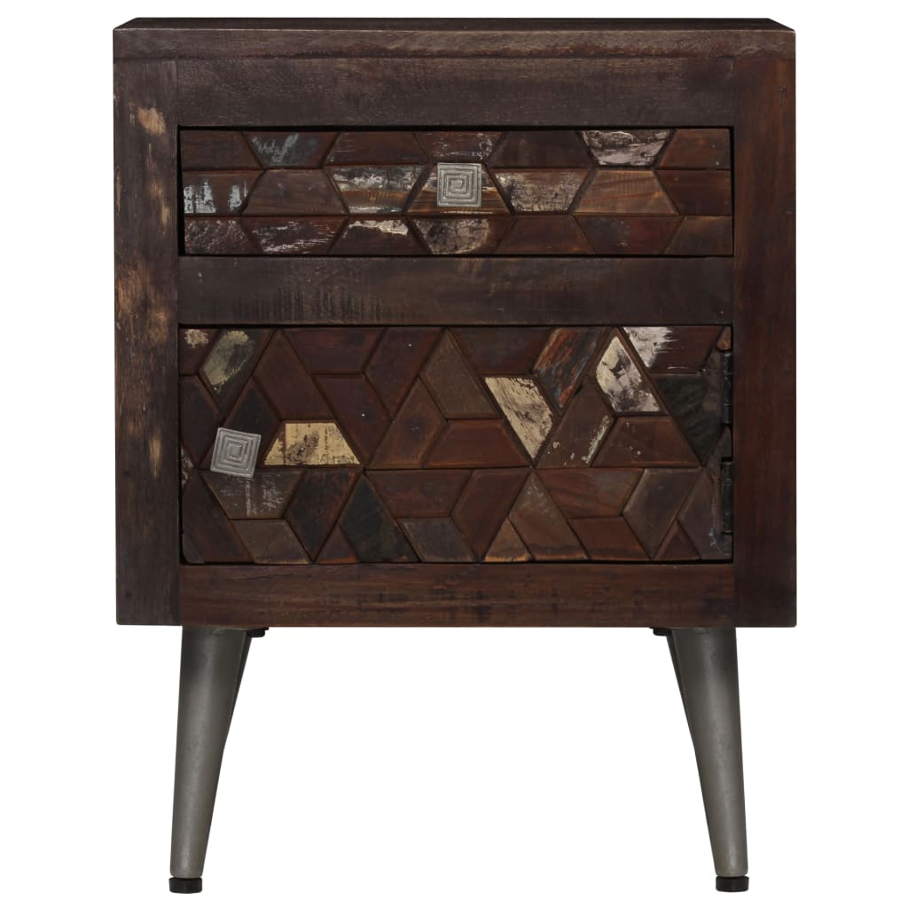 Bedside Cabinet Solid Reclaimed Wood 40x30x50 cm - OLBRIT