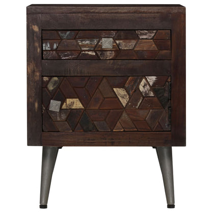 Bedside Cabinet Solid Reclaimed Wood 40x30x50 cm - OLBRIT