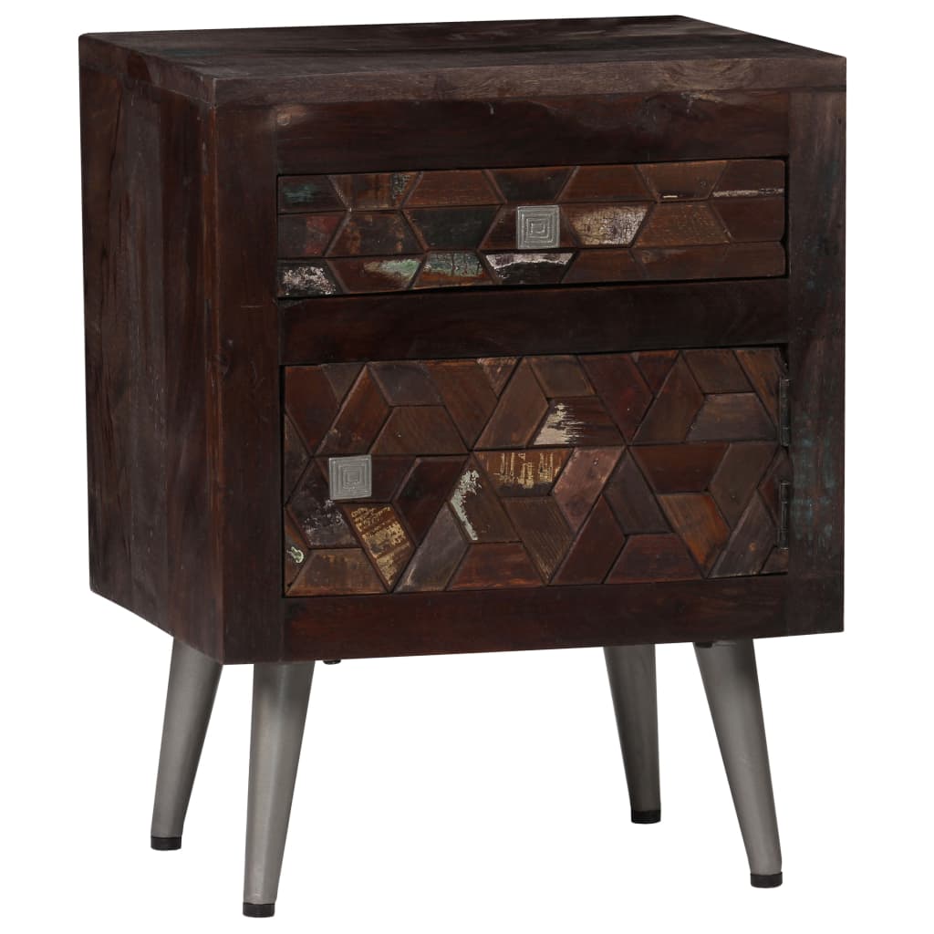 Bedside Cabinet Solid Reclaimed Wood 40x30x50 cm - OLBRIT