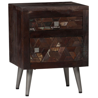Bedside Cabinet Solid Reclaimed Wood 40x30x50 cm - OLBRIT