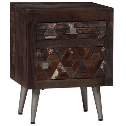 Bedside Cabinet Solid Reclaimed Wood 40x30x50 cm - OLBRIT