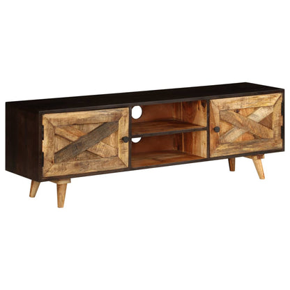 TV Cabinet Solid Mango Wood 140x30x45 cm - OLBRIT