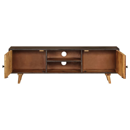 TV Cabinet Solid Mango Wood 140x30x45 cm - OLBRIT