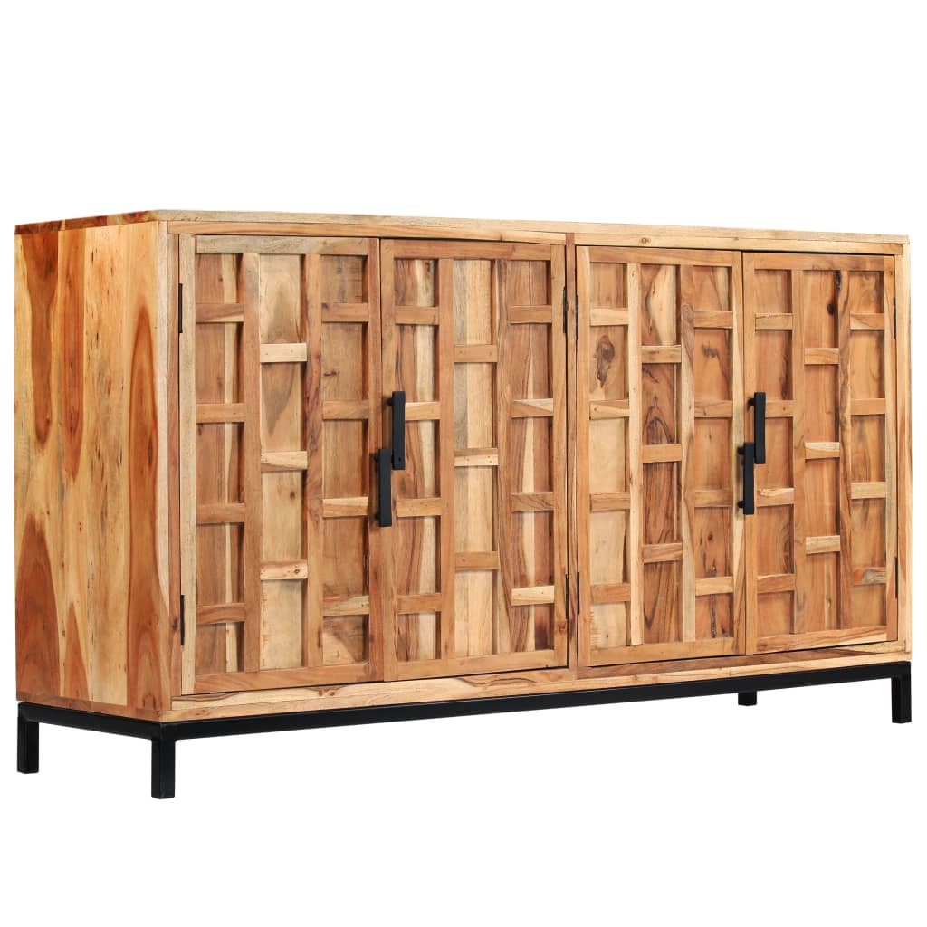 Sideboard Solid Acacia Wood 145x40x80 cm - OLBRIT