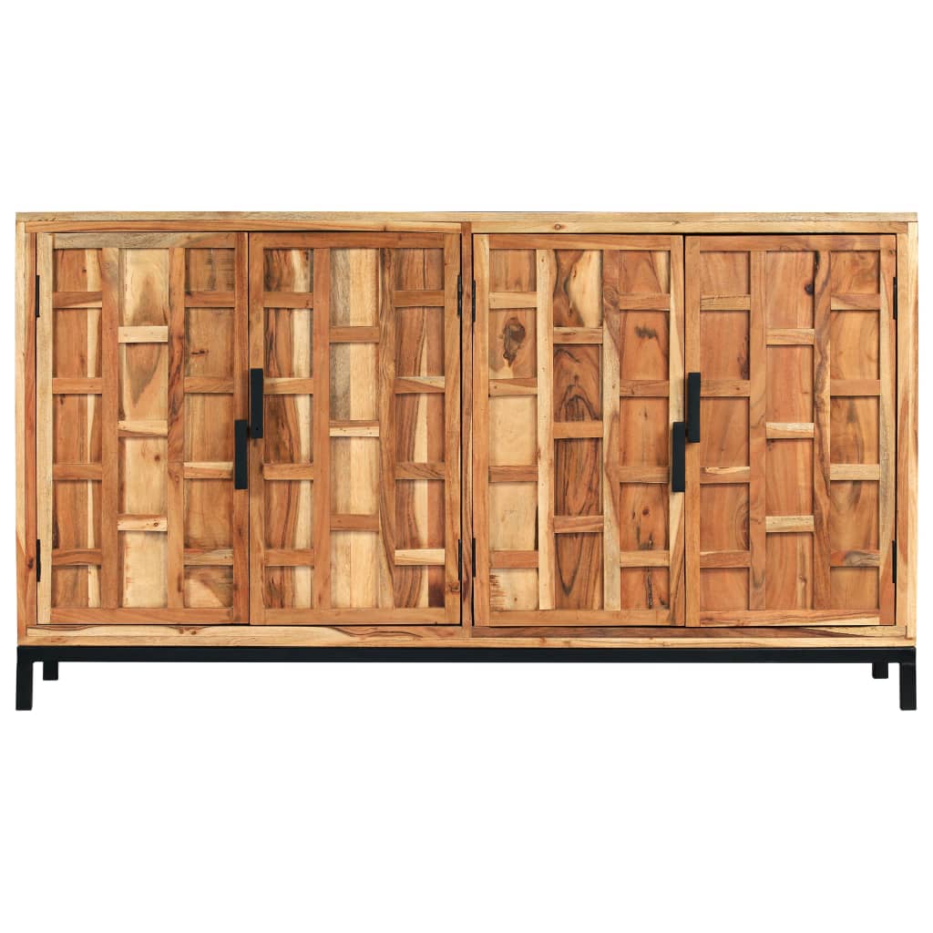 Sideboard Solid Acacia Wood 145x40x80 cm - OLBRIT