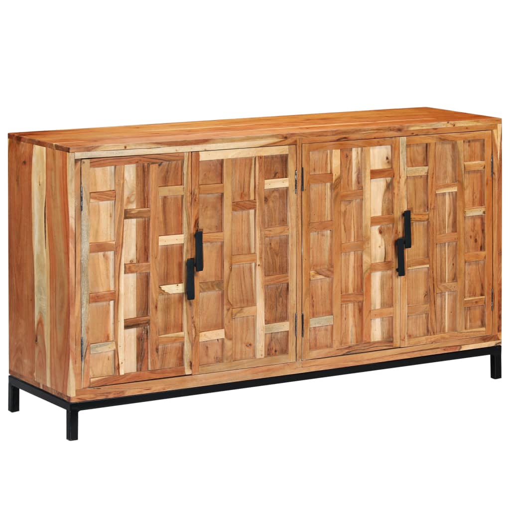 Sideboard Solid Acacia Wood 145x40x80 cm - OLBRIT