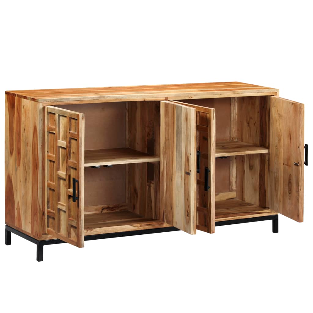 Sideboard Solid Acacia Wood 145x40x80 cm - OLBRIT