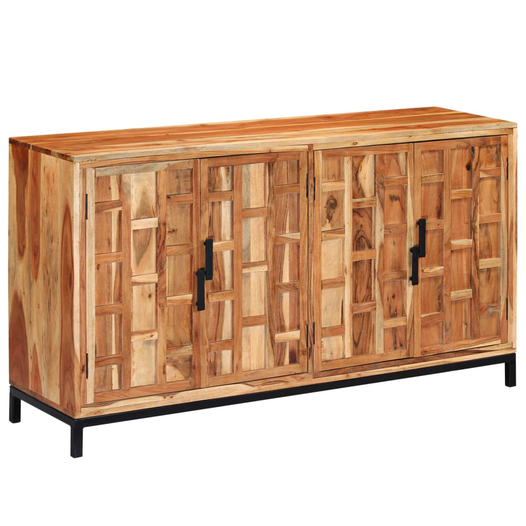 Sideboard Solid Acacia Wood 145x40x80 cm - OLBRIT