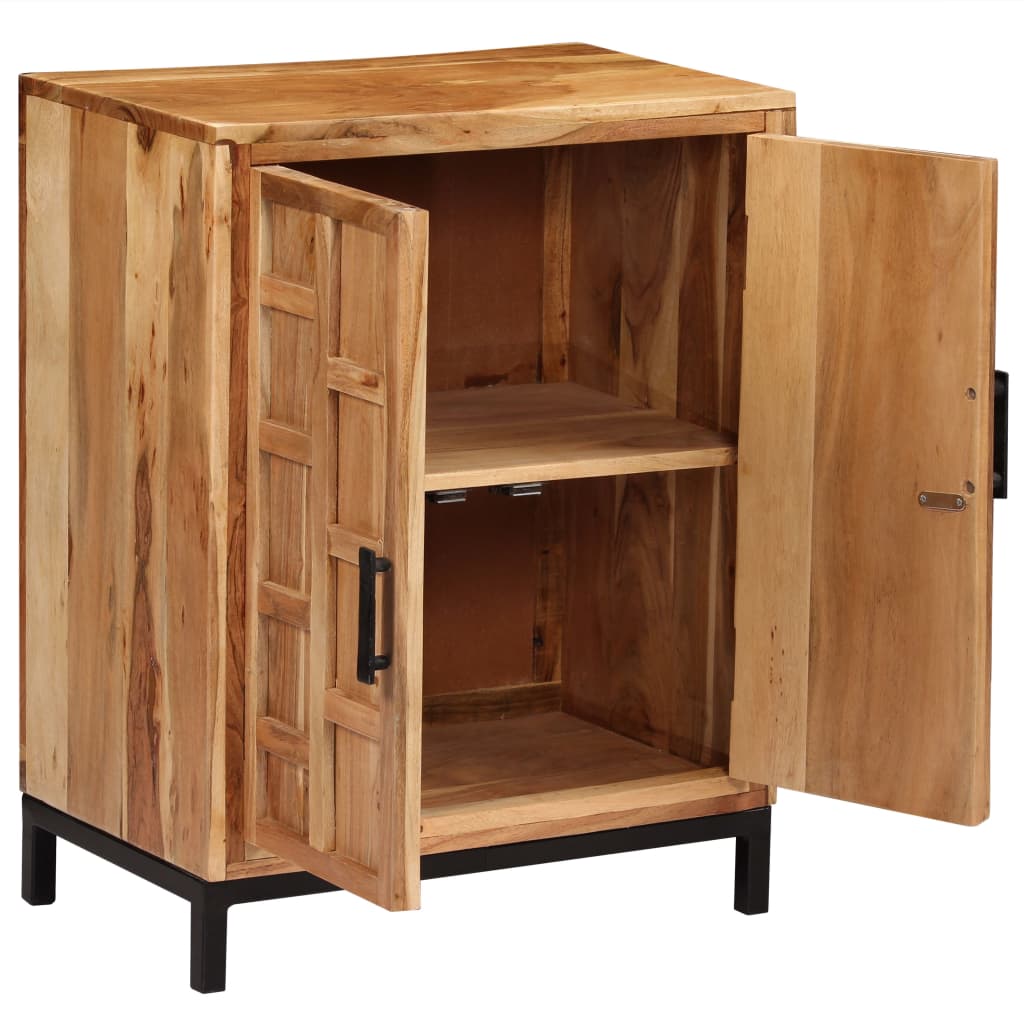 Sideboard Solid Acacia Wood 60x35x76 cm Brown - OLBRIT