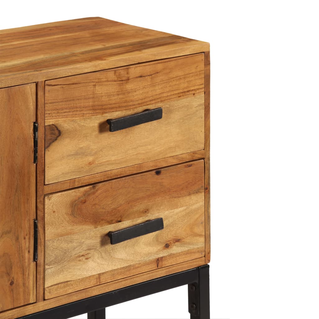 Sideboard Brown 110x30x70 cm Solid Wood Acacia - OLBRIT