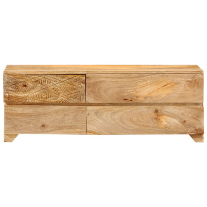 TV Cabinet Solid Mango Wood 110x30x40 cm - OLBRIT