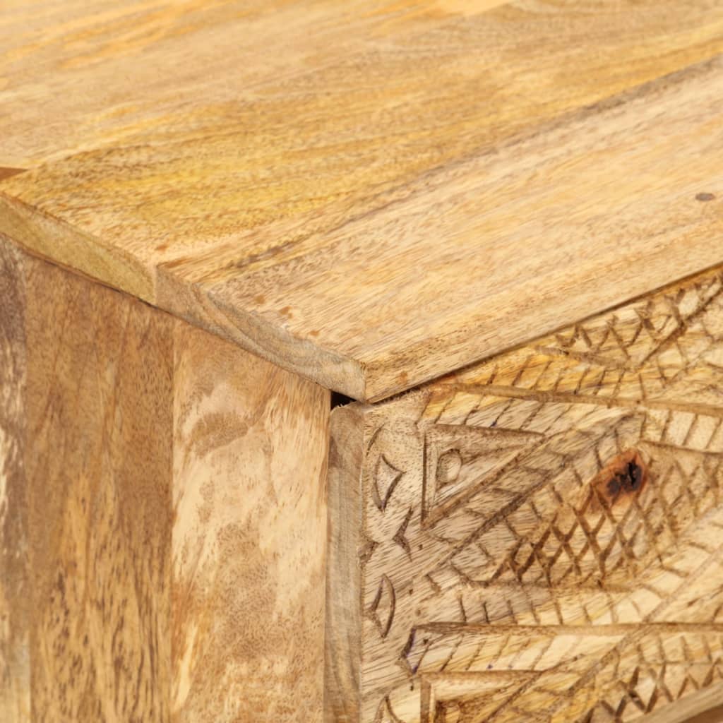 TV Cabinet Solid Mango Wood 110x30x40 cm - OLBRIT