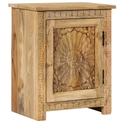 Bedside Table Solid Mango Wood 40x30x50 cm - OLBRIT