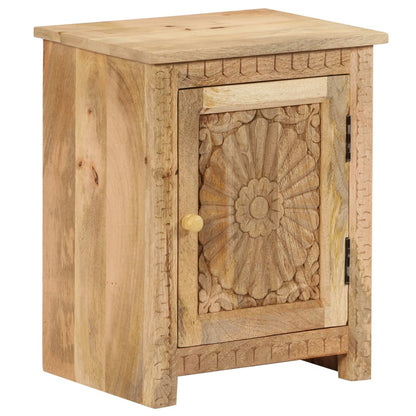 Bedside Table Solid Mango Wood 40x30x50 cm - OLBRIT