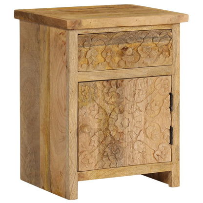 Bedside Table Solid Mango Wood 40x30x50 cm - OLBRIT