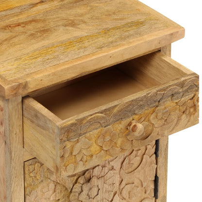 Bedside Table Solid Mango Wood 40x30x50 cm - OLBRIT