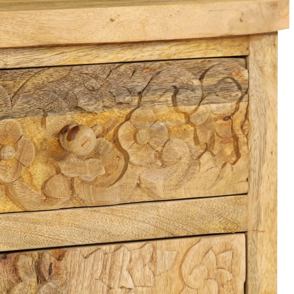 Bedside Table Solid Mango Wood 40x30x50 cm - OLBRIT