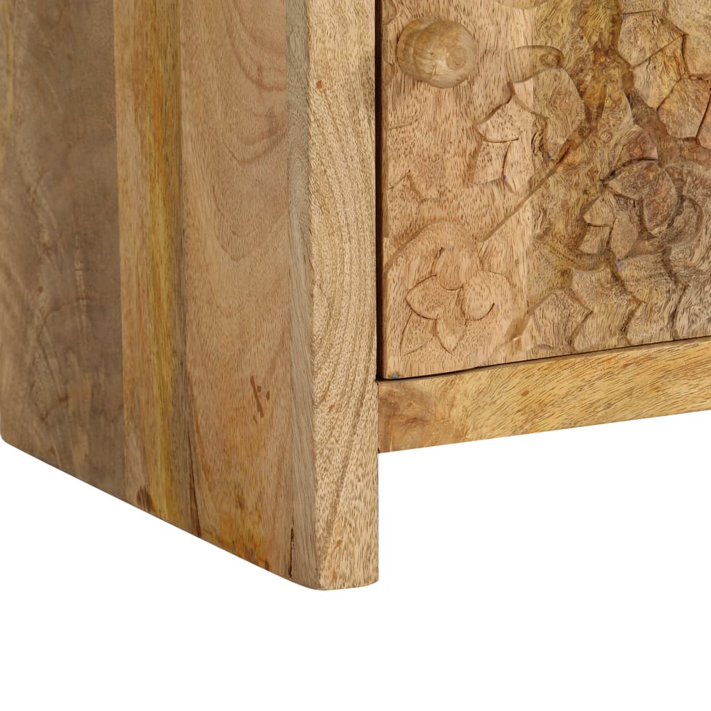 Bedside Table Solid Mango Wood 40x30x50 cm - OLBRIT